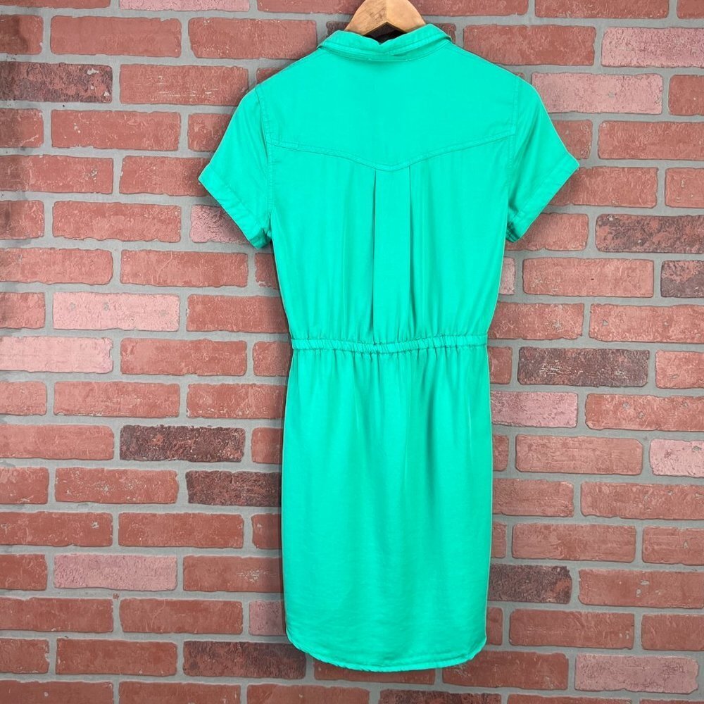 Love Tree | Green Tencel Shirt Dress - Picture 6 of 11